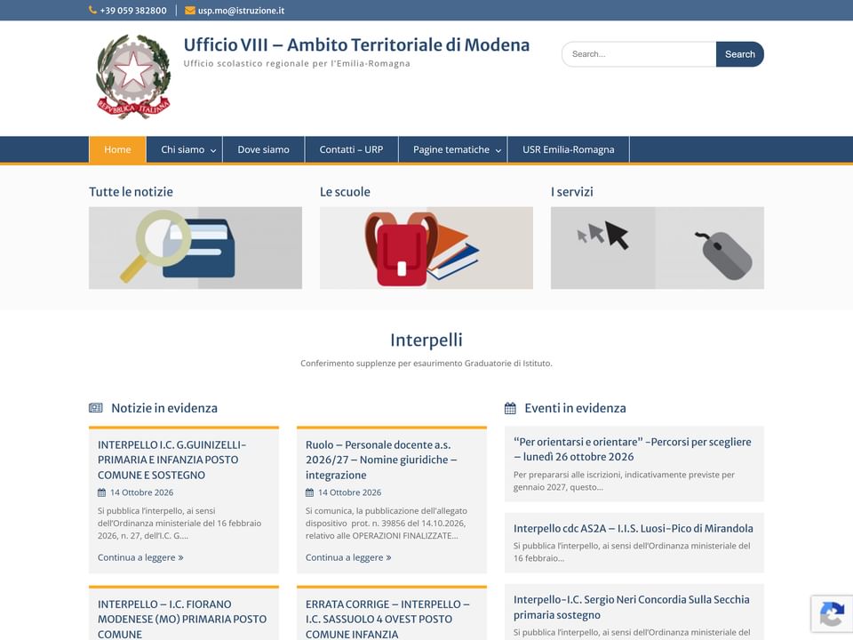 Provveditorato Modena – Ufficio scolastico